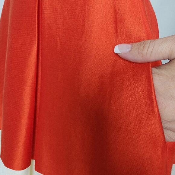 Kate Spade Orange Color Block Fit & Flare Dress Size 4 - Picture 7 of 10